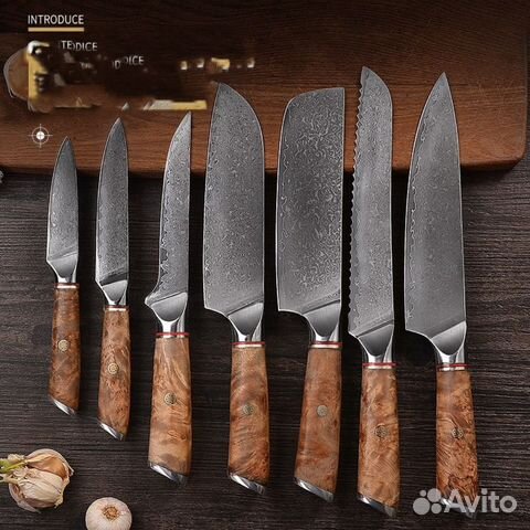 Набор ножей Дамасская сталь, белая тень купить в Краснодаре | Товары ...