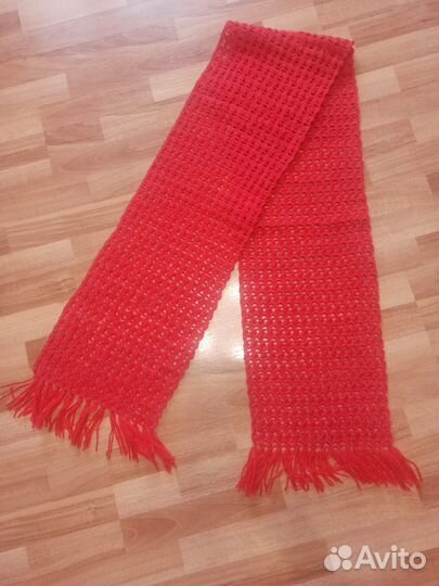Шаль вязаная крючком, шарф шерстяной