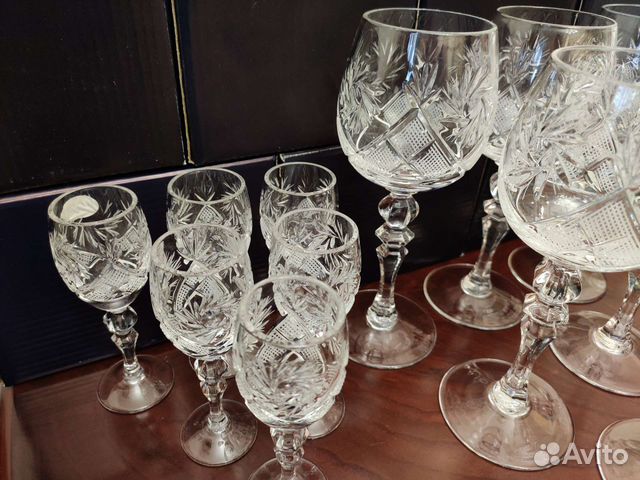 Фужеры, рюмки хрустальные