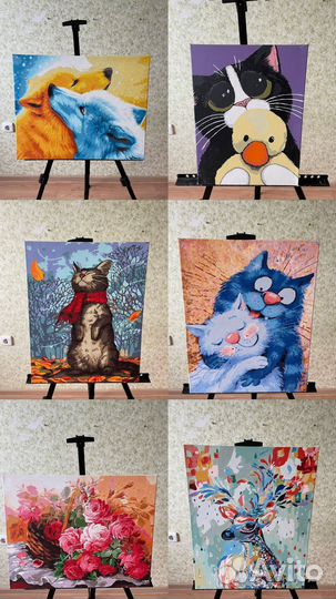 Готовые картины по номерам