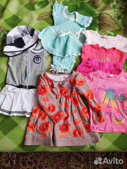 Вещи для девочки на 1-2 года, пакетом