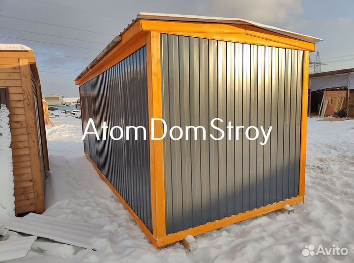 Вагончик бытовка строительная с установкой