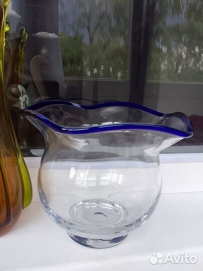 Редкие стеклянные вазы.коллекция