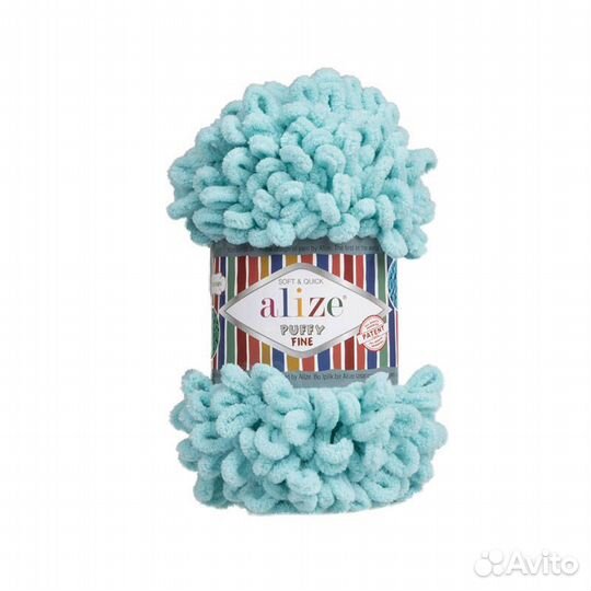 Пряжа плюшевая Alize Puffy Fine (Ализе Пуффи Файн)