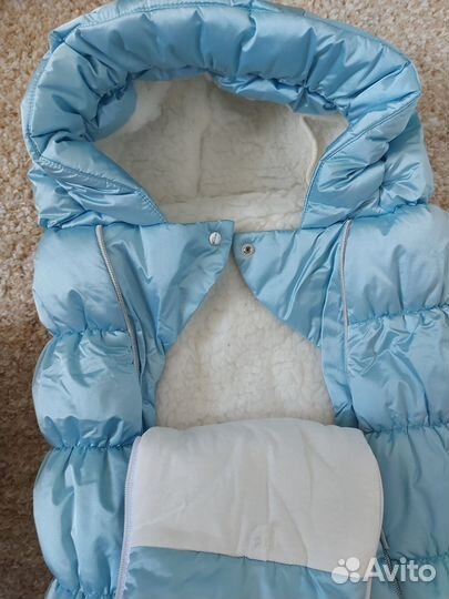 Конверт на выписку зимний натуральный мех