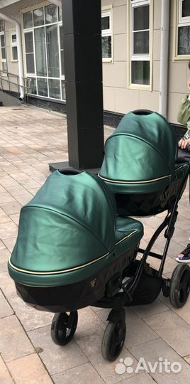 Коляска для двойни Junama Diamond Satin Duo Slim