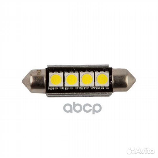 Лампа светодиод 12v sv8.5 т11х42 4smd 80lm can4427