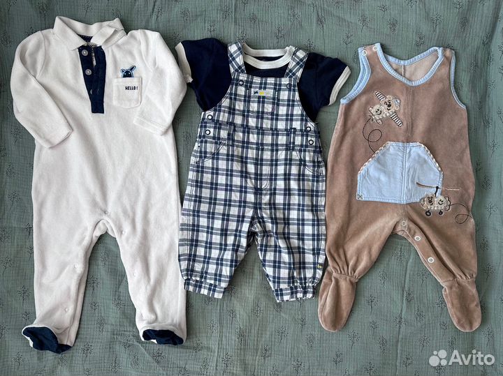 Большой пакет одежды для мальчика от 0 до 1,5 лет