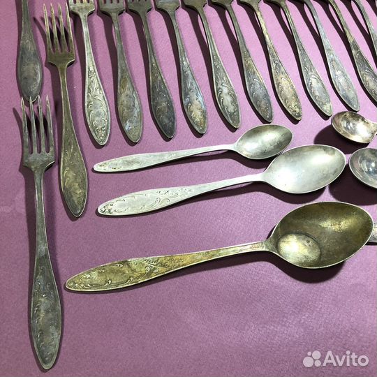 Ложки вилки мельхиоровые СССР