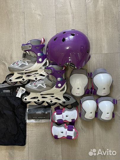 Ролики детские раздвижные oxelo, 29-32 размер