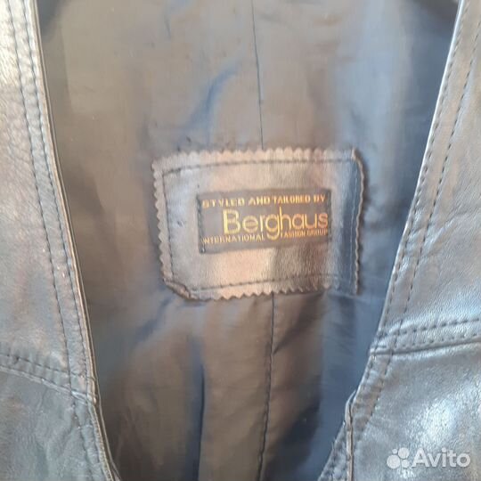 Жилетка кожаная мужская 50р дл по спине 60см