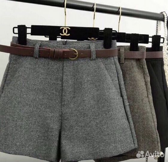 Твидовые шорты тёплые