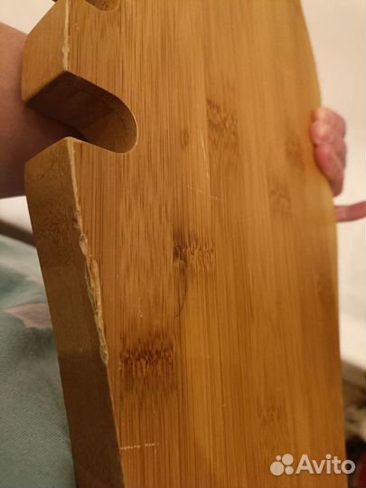 Полка столик для ванны деревянный