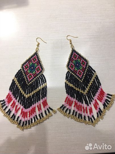 Серьги из бисера