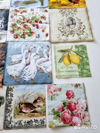 Салфетки для декупажа, 15 штук