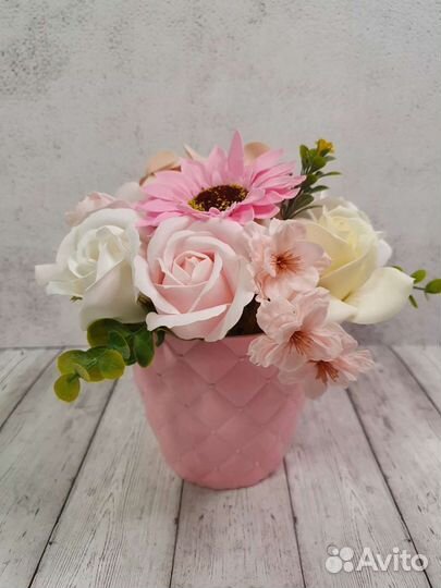 Букет из мыльных роз