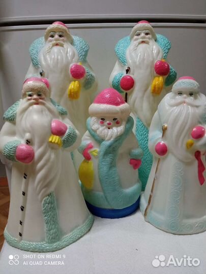 Деды Морозы, снегурочки,вертушка для елки СССР