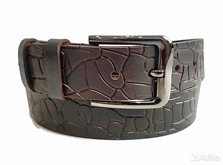 Ремень кожаный «Bear» 1245 с тиснением