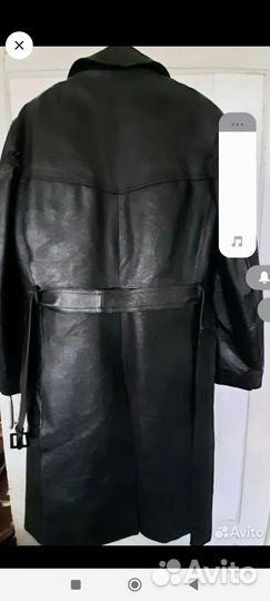 Кожаное пальто на меху