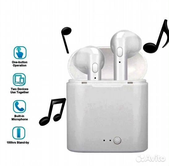 Беспроводные наушники.Г-образные. TWS