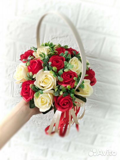 Букет из мыльных роз