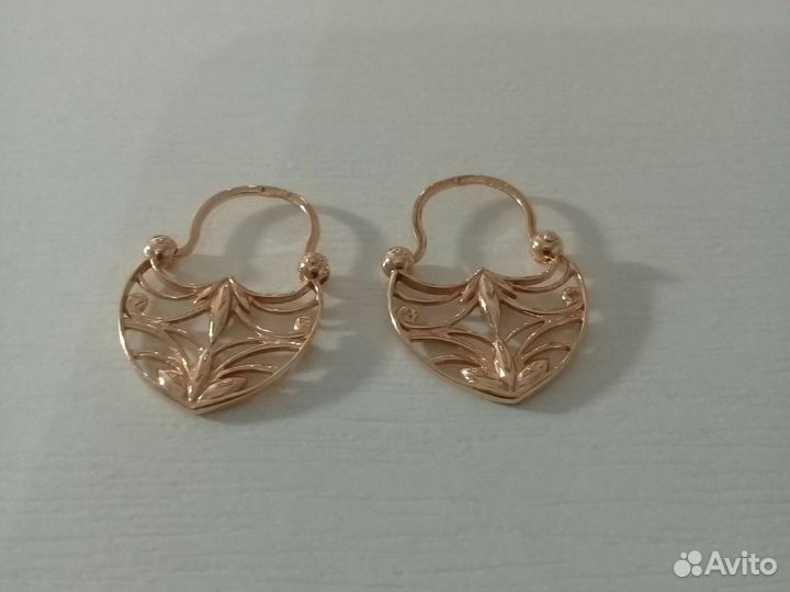 Золотые серьги 585пр