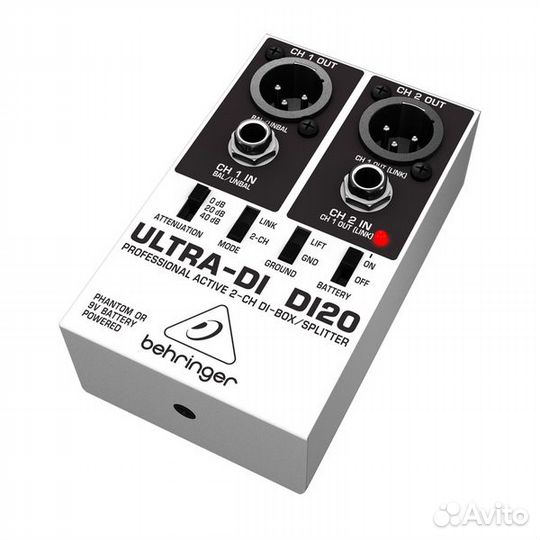 Директ-бокс Behringer DI20 ultra-DI