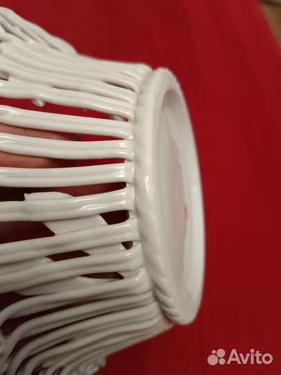 Конфетница плетёная,фарфор