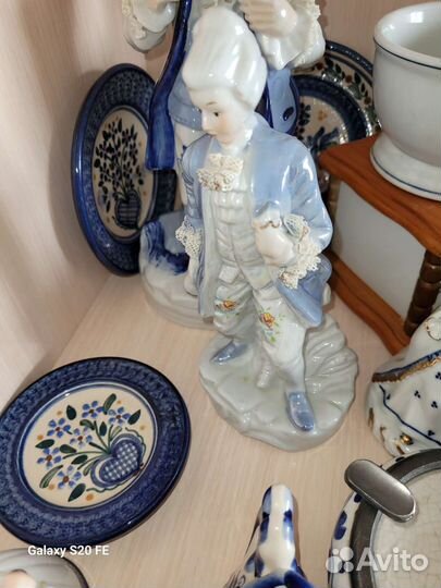 Мельница, фарфоровые статуэтки, тарелки роспись