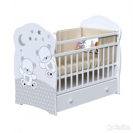 Кровать детская Funny Bears (маятник, ящик)