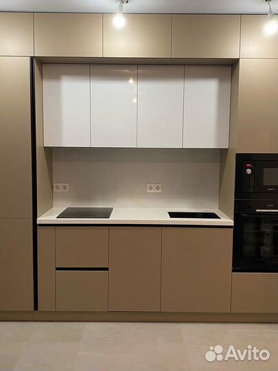 Кухня угловая без ручек на заказ