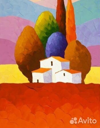 Картина маслом на холсте пейзаж