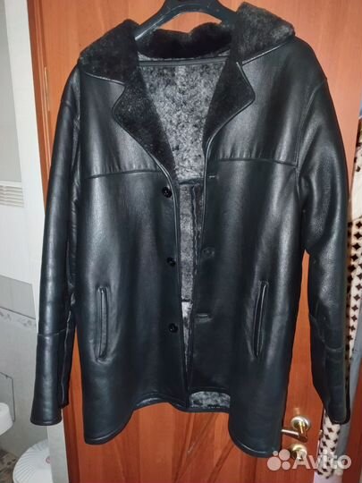Кожаная дубленка мужская 54-56