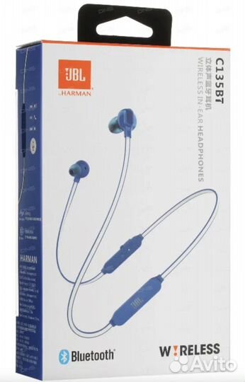 Наушники JBL C135BT синие/белые/красные