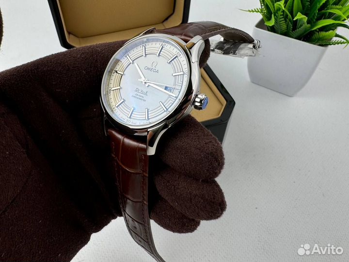 Мужские часы Omega De Ville серебристые