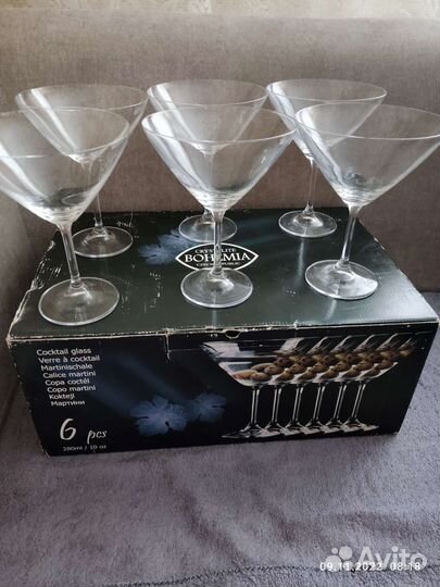 Бокалы для мартини Bohemia-тонкие,звонкие,шикарные