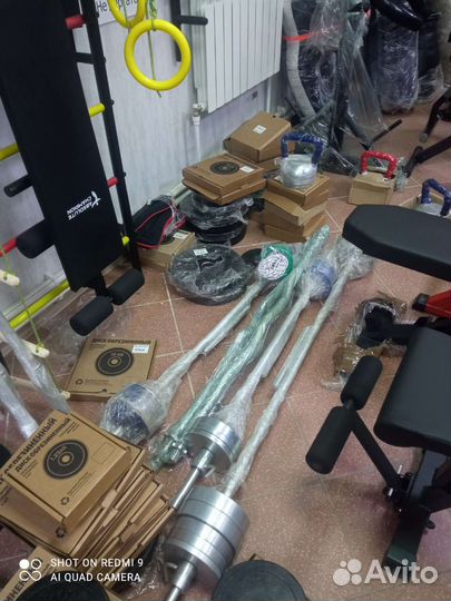 Штанга 70 кг с гантельными грифами в подарок