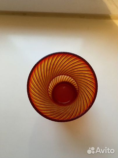 Ваза из красного стекла.ссср