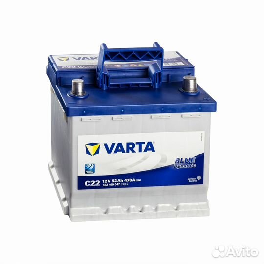 Аккумулятор varta blue 52 о.п