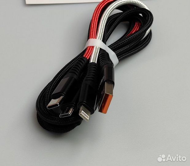 Кабель USB 3 в 1 /3A для зарядки гаджетов