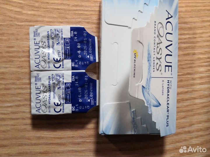Акувью оазис одна пара 8.4.-6(2шт. Одна пара)