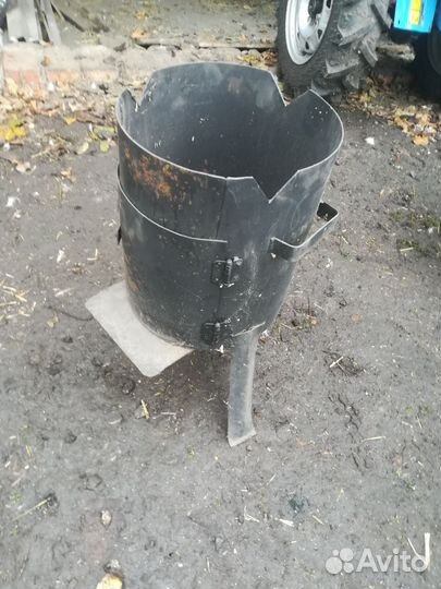 Казан чугунный с печкой бу