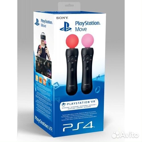 Набор 2 Контроллера движений PS Move (rev 2)