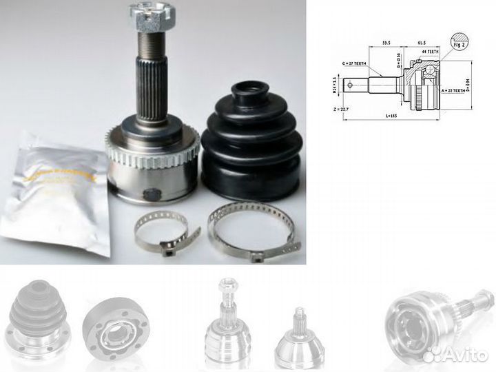 Шрус внешний 27*22*56 Nissan Primera P11