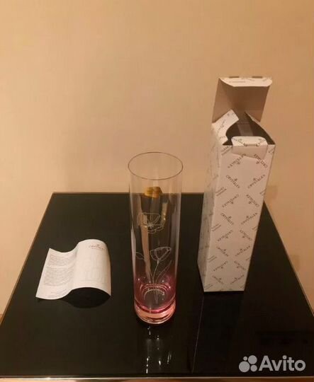 Ваза из богемского стекла (Чехия) новая в коробке