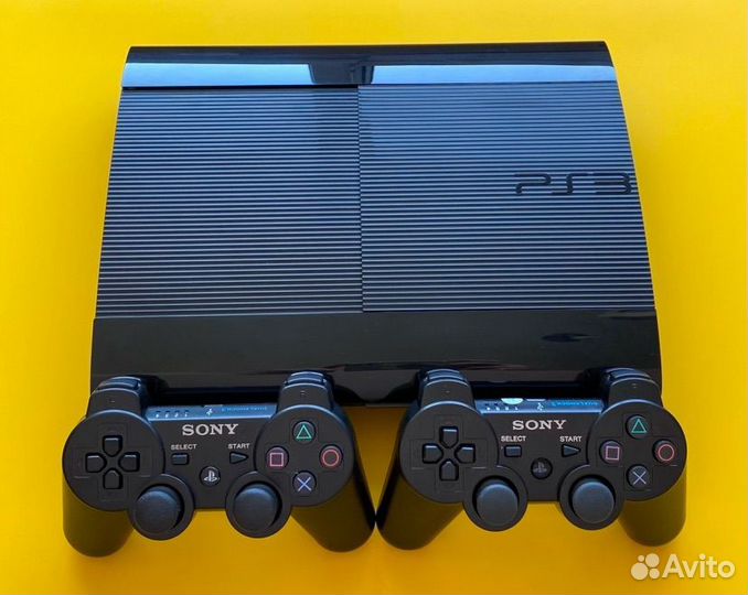 PS3 Slim 500GB прошита +50игр и 2геймпада