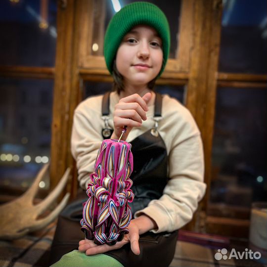 Мастер-класс по резным свечам