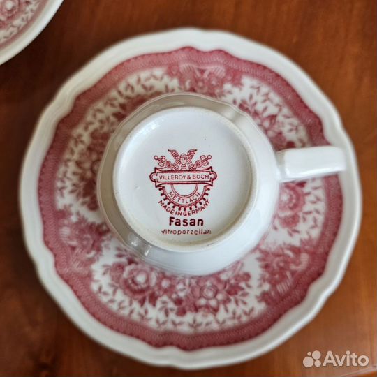 Villeroy & boch fasan red кофейная пара