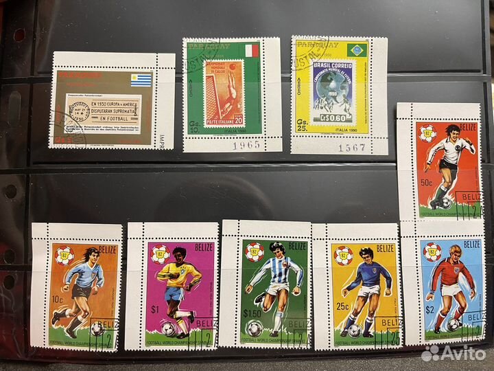 Марки. Спорт. Футбол. Подборка