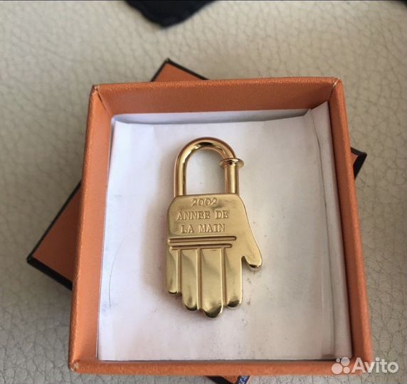 Hermes Lock Charm 2003 Silver оригинал